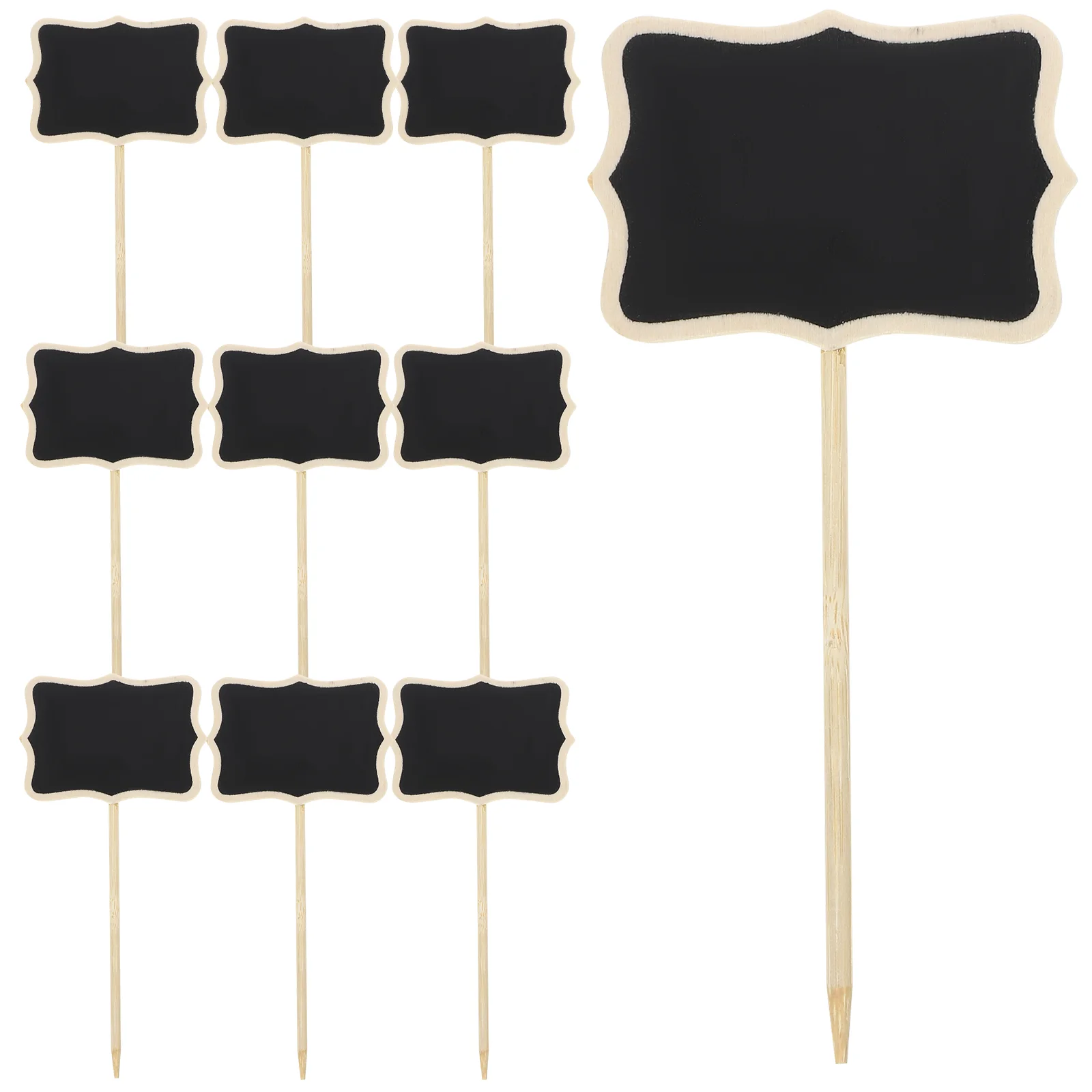 

10 Pcs Chalkboard Price Tags Mini Blackboard Signs Cheese Chalkboards Wooden Office White