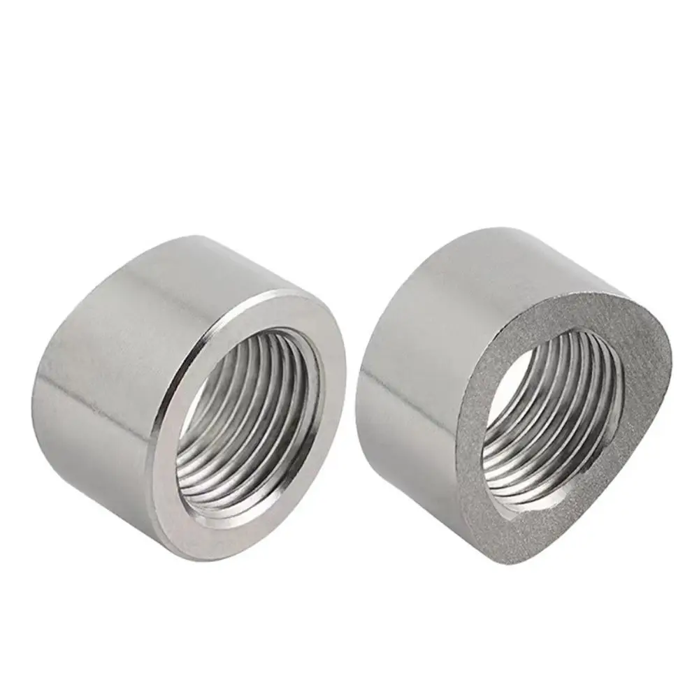 1Pcs Weld Bungs Oxygen Sensor Notch Nut Stainless Steel Stepped Mounting Cap O2 Sensor Adapter M18x1.5 Curve Notched