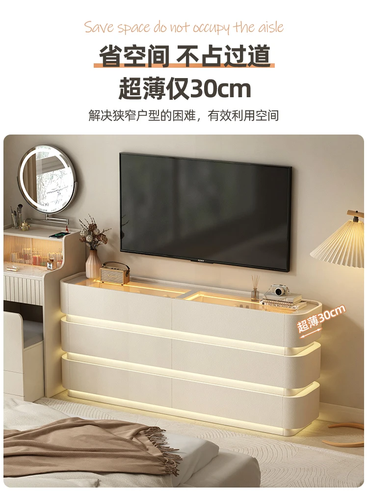 Home sofa sideboard, partition cabinet, integrated cream windglass, entrance display cabinet, two-sided cabinet, living