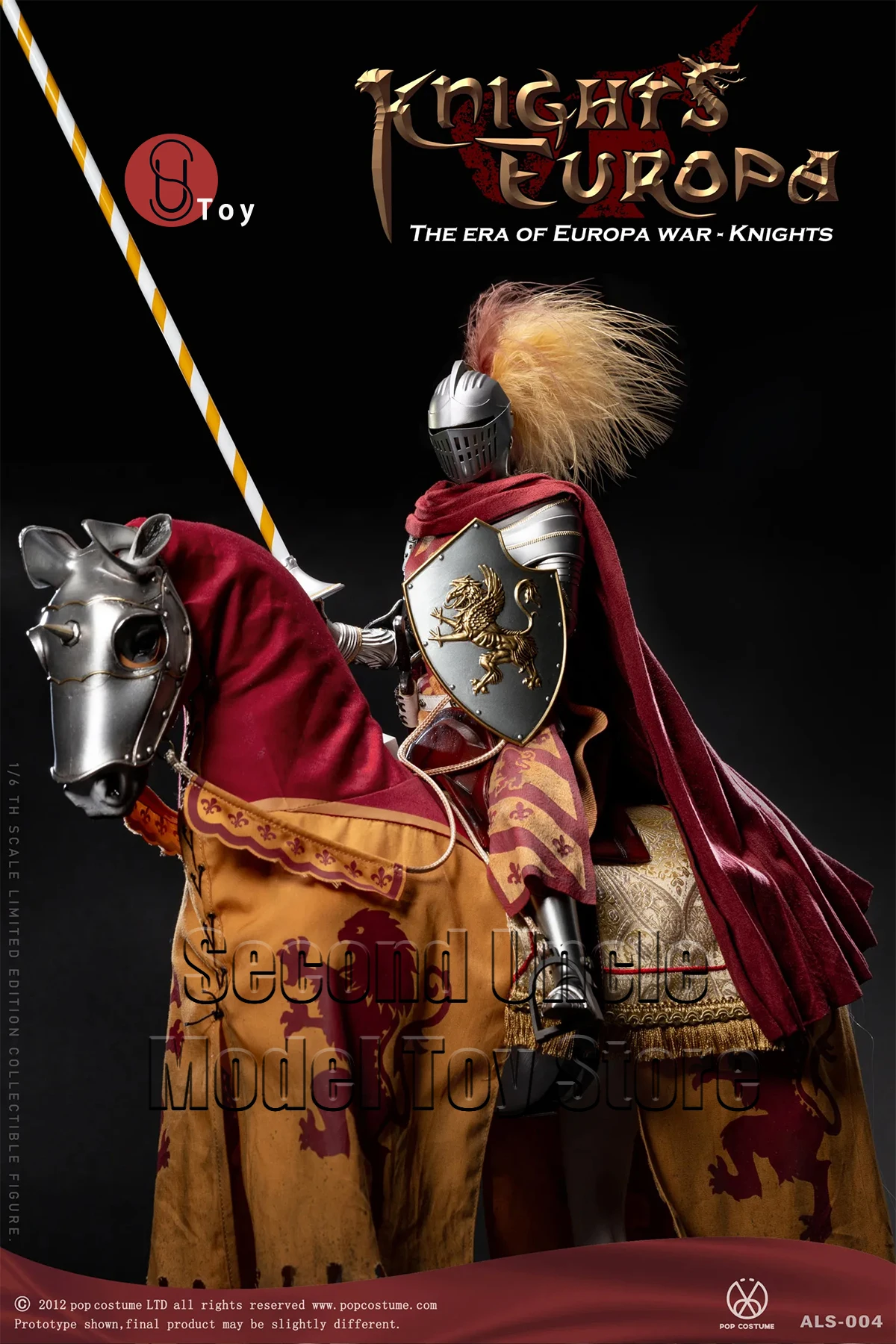 

POPTOYS ALS004 ALS006 1/6 Armor Legend Series-The Era of Europa War Griffin Knight Silver Armour Steed Collectible Model Toys
