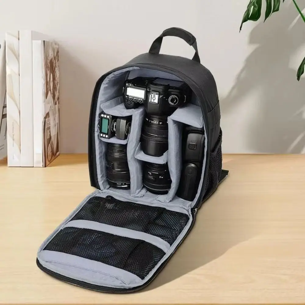 

Multi-functional Camera Bag Waterproof Wear Resistant Camera Storage Bag Padded Dividers Durable Camera Lens Pouch Travel