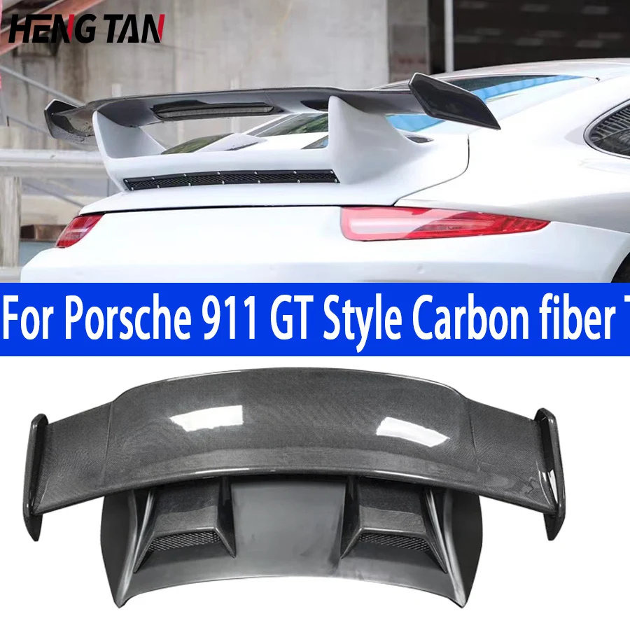 

High quality Real Carbon Fiber Rear Spoiler Duckbill Car Wing for Porsche 911 GT3 Style Retrofit the rear wing Top Wing FRP