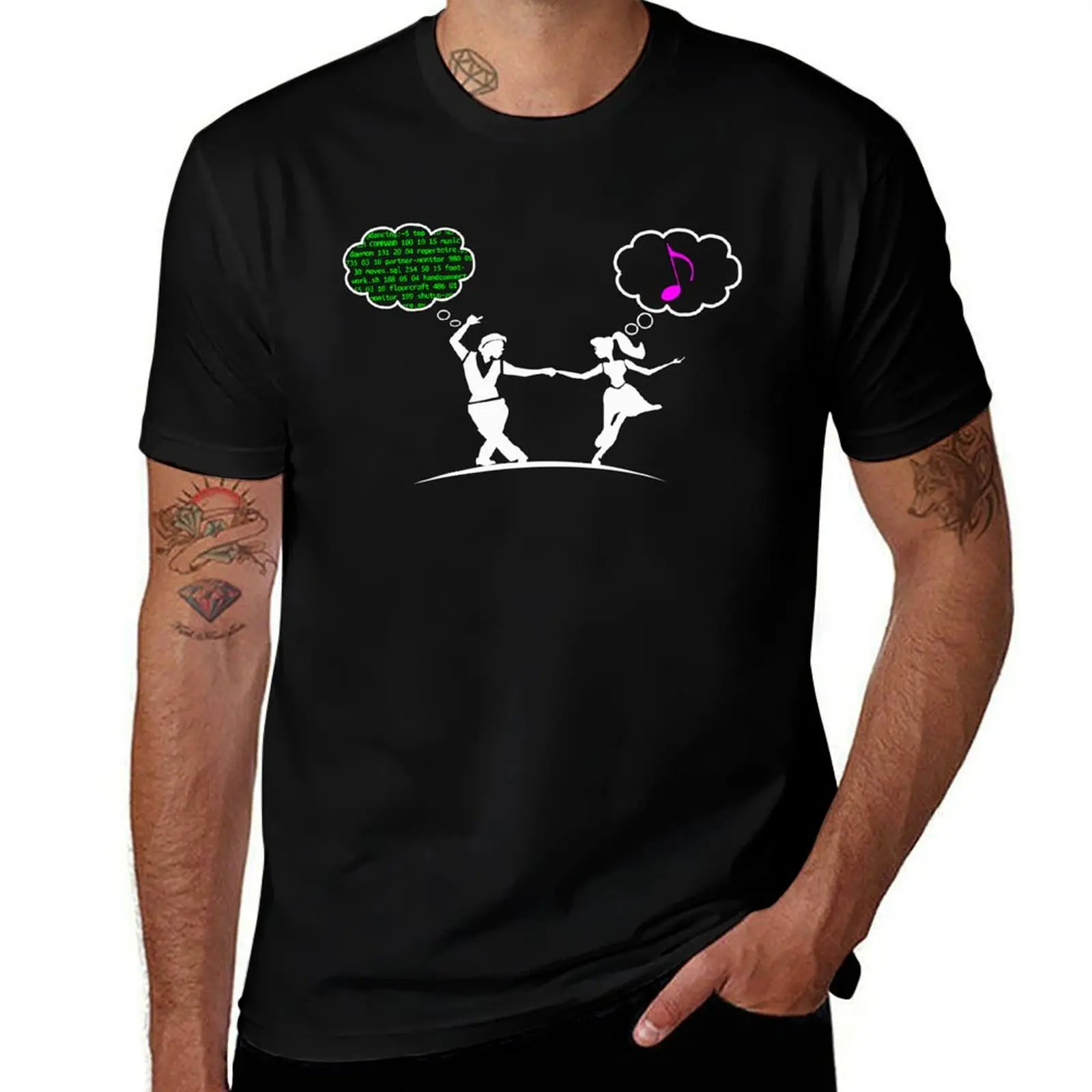 Top Dancing T-Shirt cotton t shirts man 100% T-Shirt