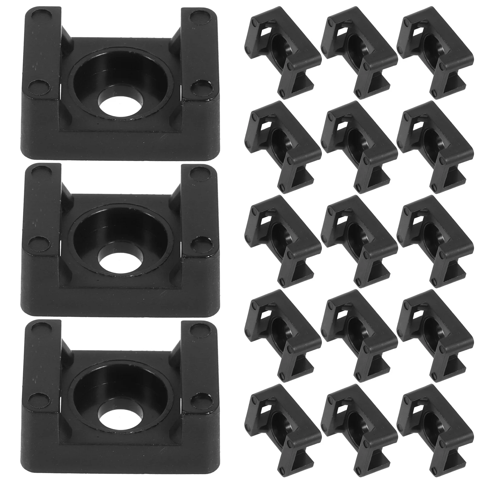 

100Pcs Cable Tie Mount Saddle Type Base Durable Wire Holders Zip Tie Clips Cable Management Organizers Saddle Type Mounts Base