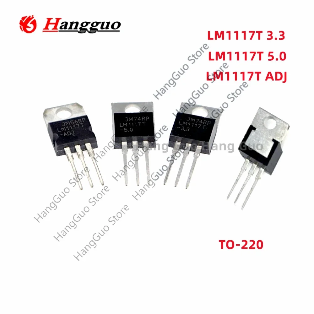 10pcs/Lot Original LM1117T-3.3V/LM1117T-5.0/LM1117T-ADJ Linear regulator IC is directly inserted into TO-220