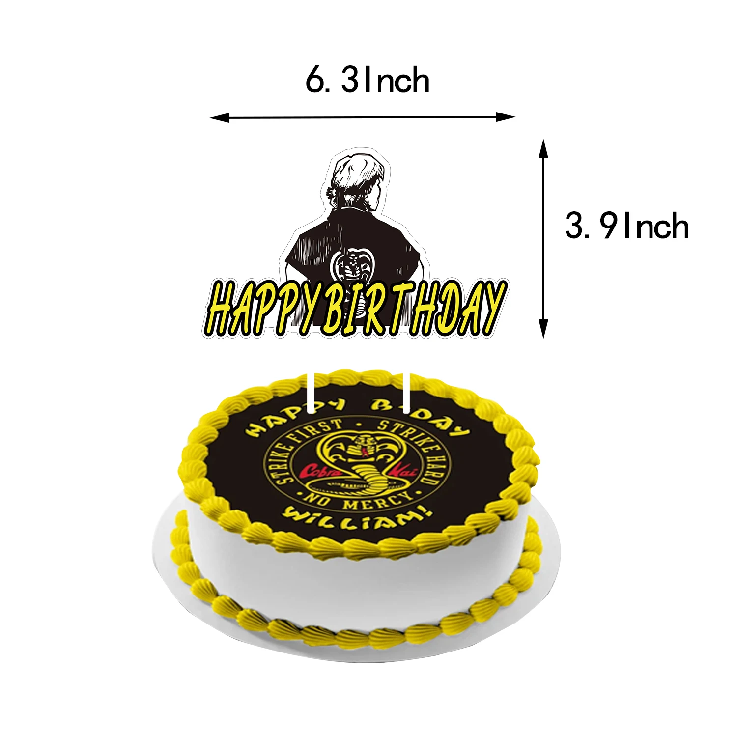 Cobra Kai Snake Vntage  Party Decorations Banner Balloons Caketopper Birthday Movie Show Party Supplies set Favor