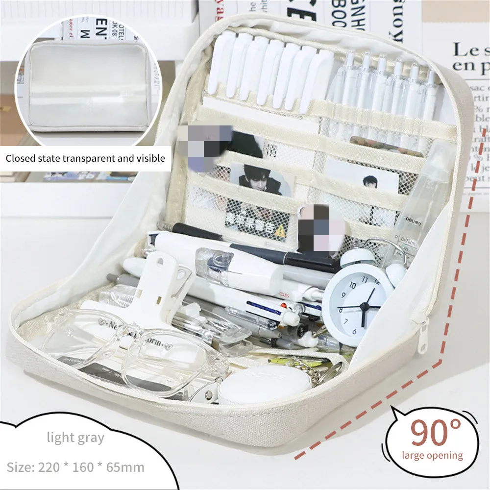 Pencil Case Suitable For Placing Various Stationery High-capacity Fashion Design Minimalist Style Pencil Box Aesthetics Backpack