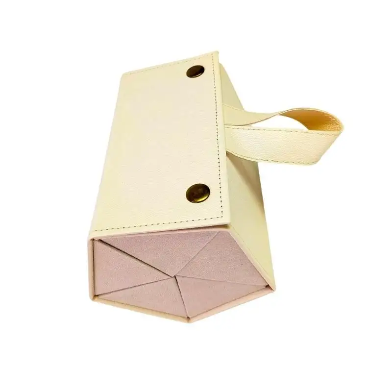 

9HJK PU Leather Multifunctional Eyeglass Case With Closure For Jewelry Earrings