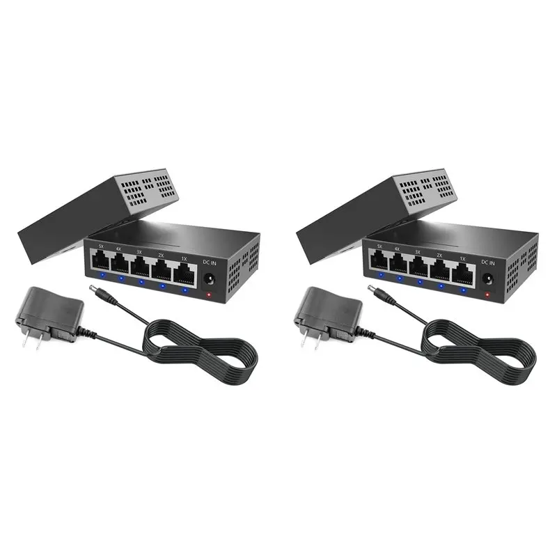 exquisite-2x-5-ポートギガビット産業用スイッチ-1000mbps-ミニネットワークイーサネットスイッチホームスプリッターネットワークディストリビューター-us-プラグ