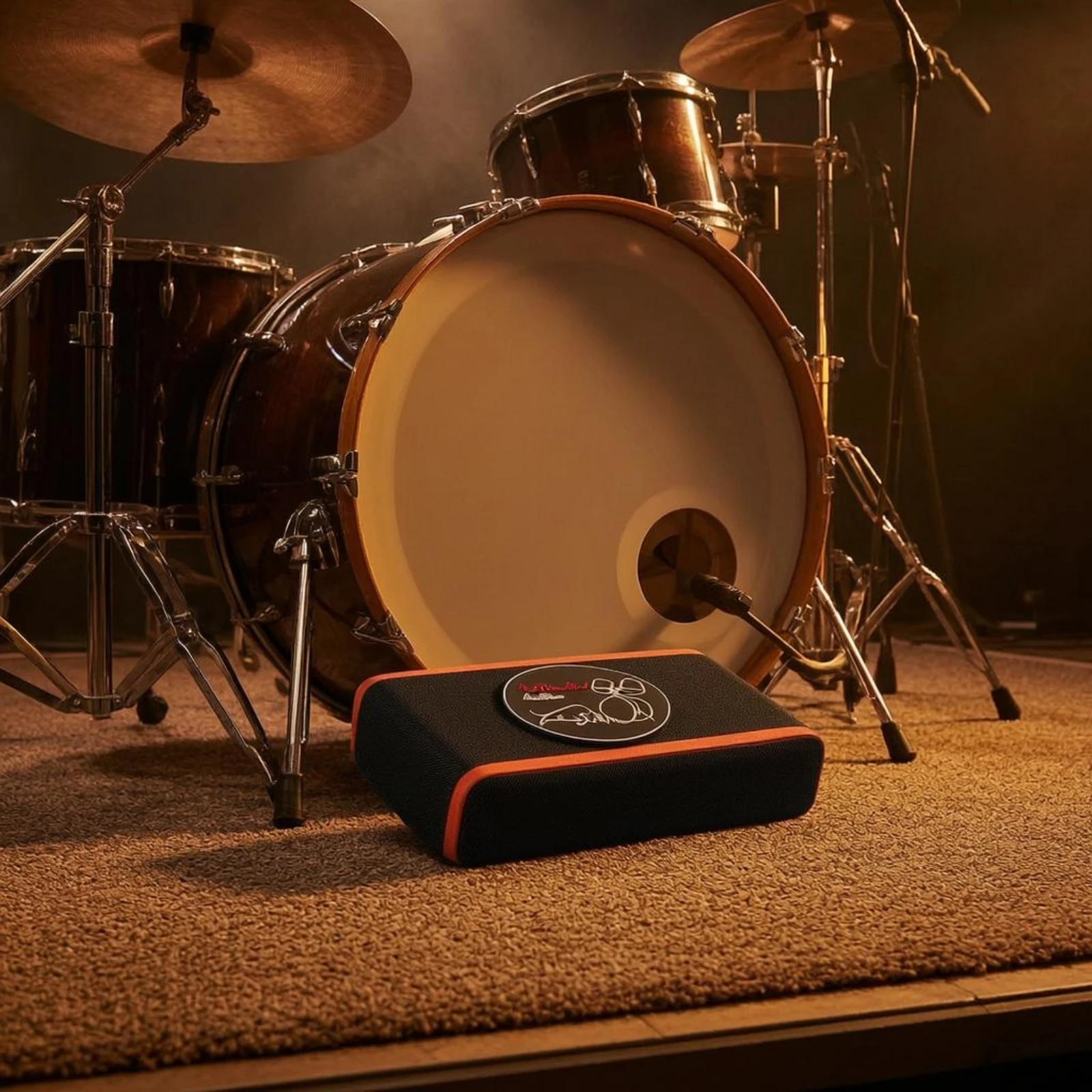 

Bass Drum Anti-Slip Pad Protective Pad Bass Drum Stop Pad Music Gear Flat Top Drumhead Protection