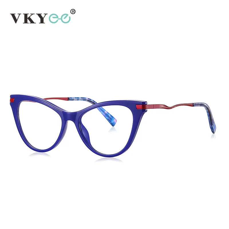 VICKY Cat Eye Anti Blue Light Reading Glasses Women Computer Optics Eyeglasses Anti-reflective Prescription Glasses PFD2109