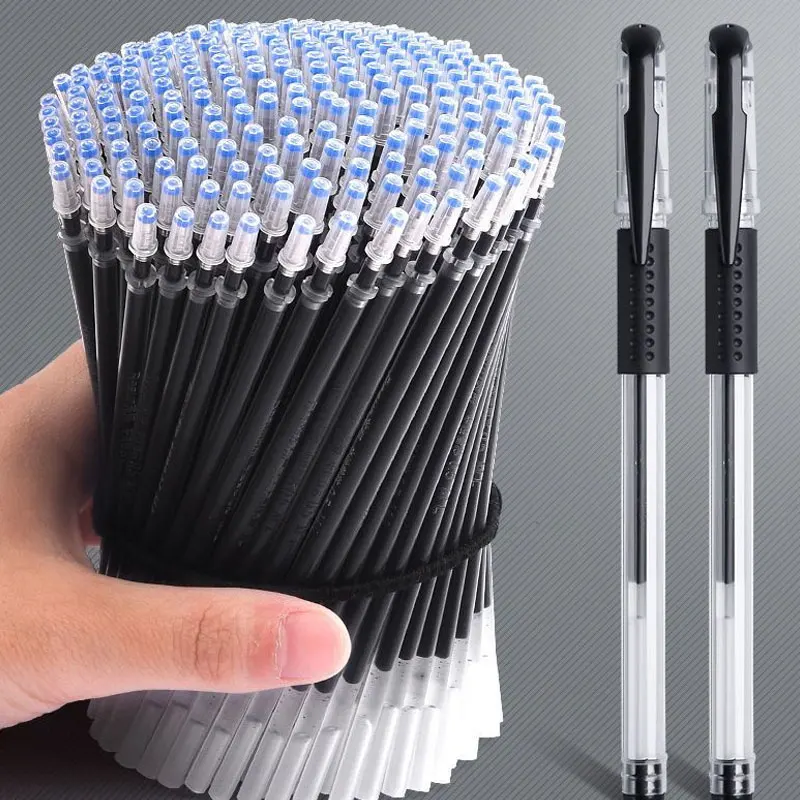 35/25 個ゲルペンセット学用品黒青赤インク色 0.5 ミリメートルボールペンペン書き込みツール学校オフィス文具