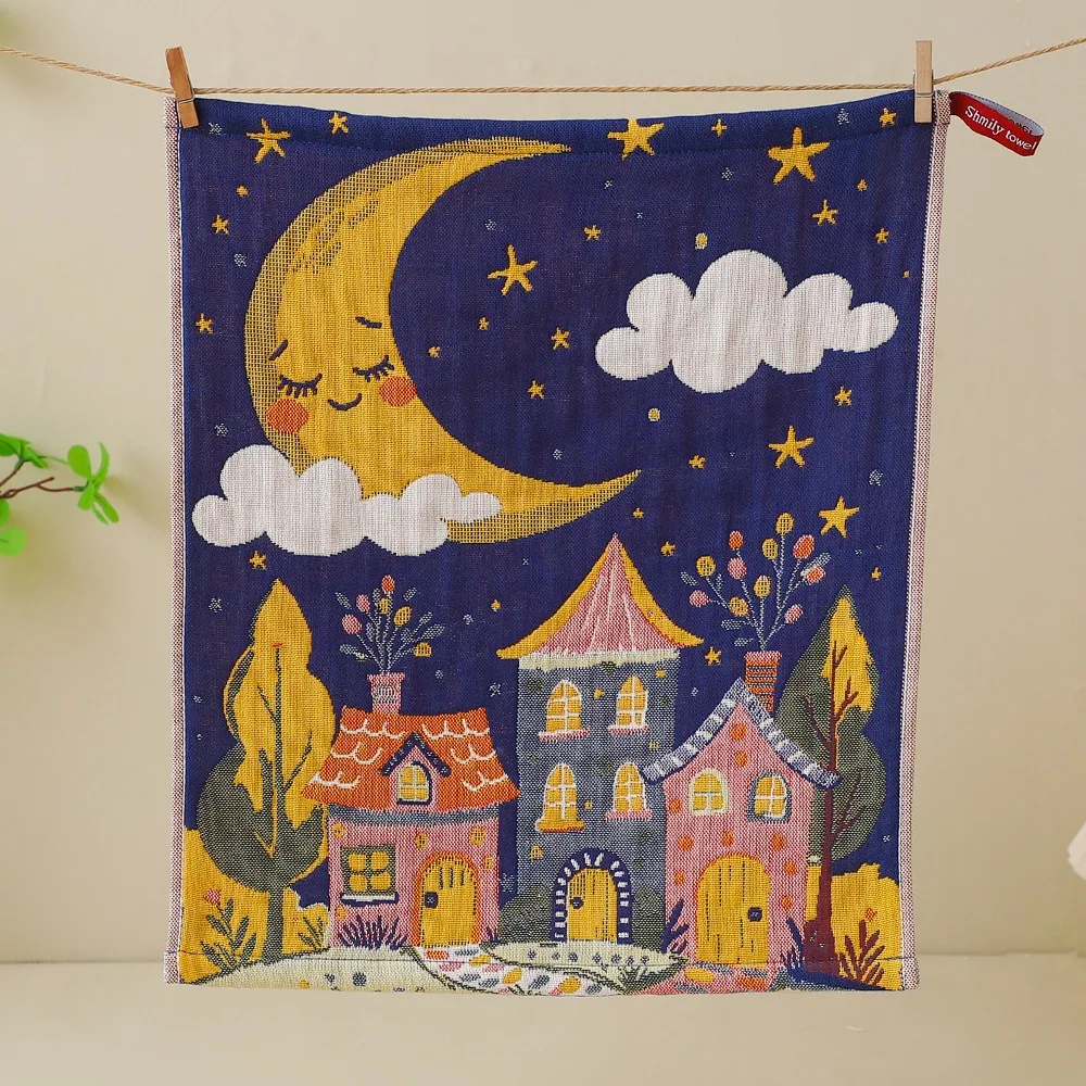 High Quality 34x40cm Large Hand Towel 4 Layer Cotton Gauze Quick Dry Pure Cotton Dish Cloth Decorative Tea Towel Home Restaurant