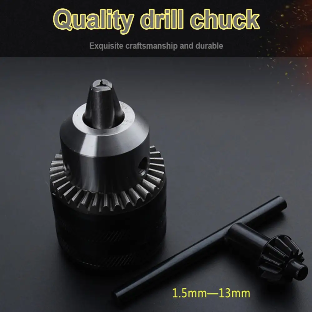 Drill Chuck Adapter 1/2-20UNF 3/8-24UN Rotary Hammer Screwdriver Impact Wrench Driver Adapter Converter with Key  1.5-10mm 13mm