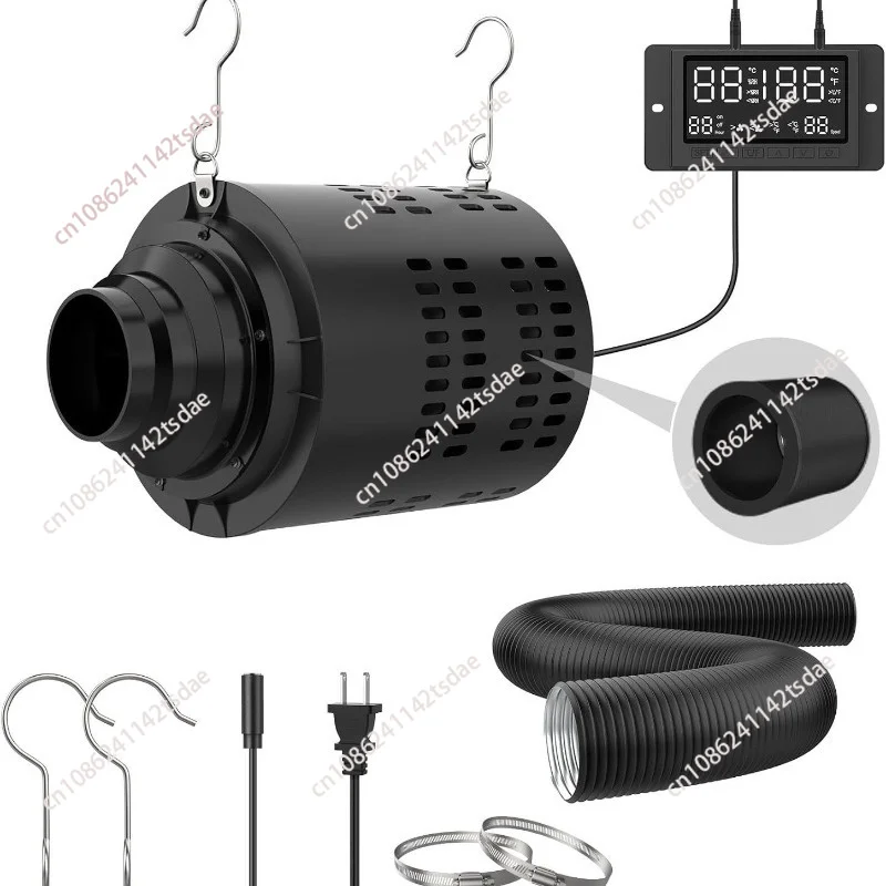 Intelligent temperature and humidity control EC duct fan filter integrated deodorant ventilation fan