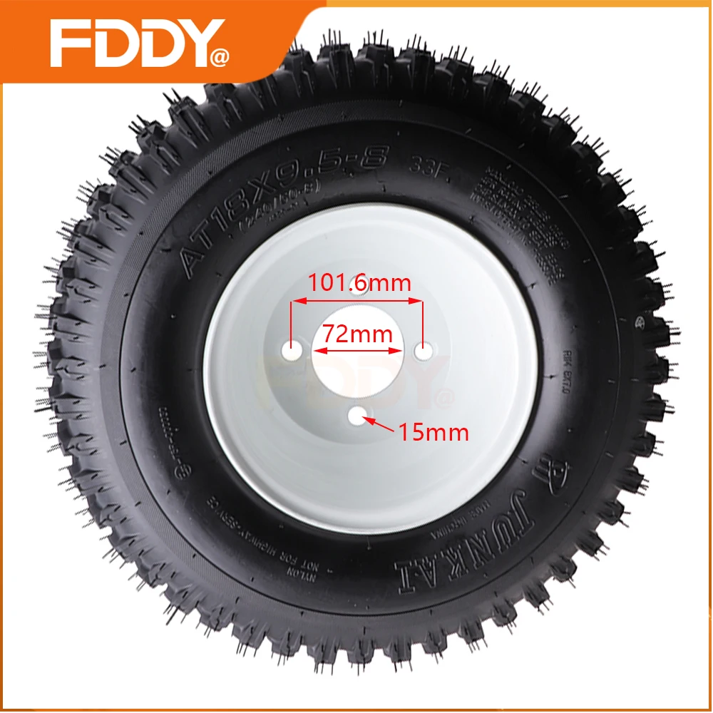 FDDY For 4 Wheeler Golf Cart Buggy Lawn Quad Bike Accessories ATV 8 inch Wheel 18x9.50-8 Vacuum Tire240/50-8 Tubeless Tire White
