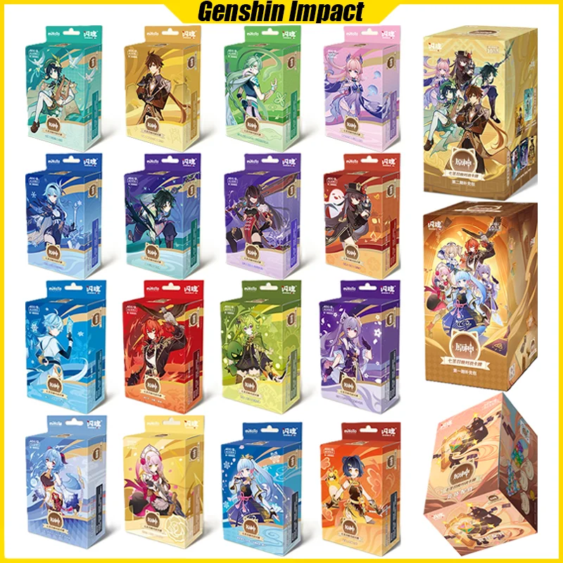 

Shining Soul Genshin Impact Battle Cards Anime Collection Cards Mistery Box Board Games Toys Birthday Gifts for Boys and Girls