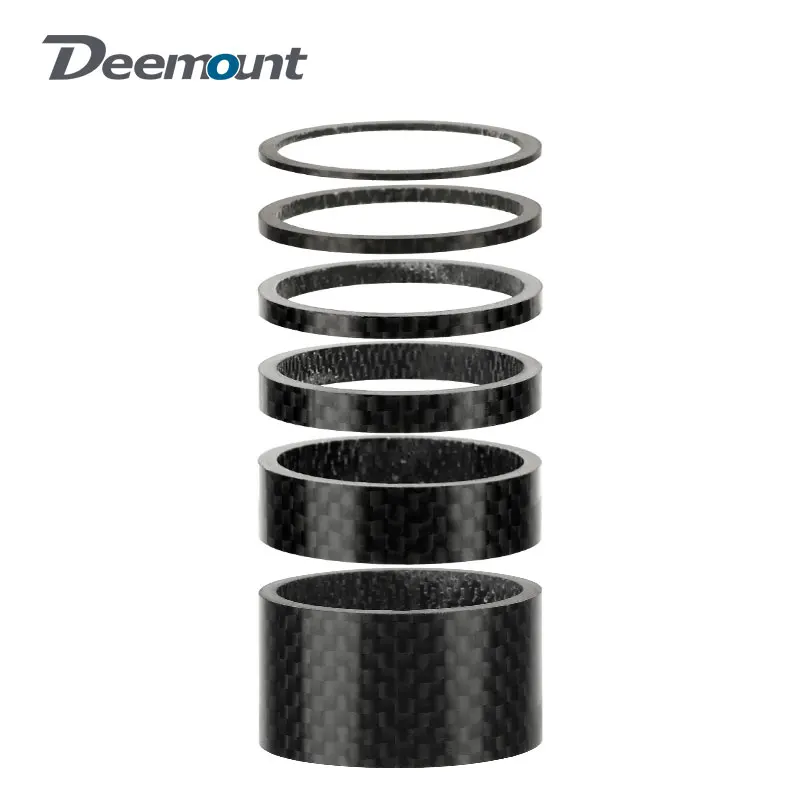 31.8mm Fork Headset Carbon Spacers MTB Bicycle Handlebar Stem Rise Up Adjust Washers 3K Glossy Fiber Steering DIY Accessories
