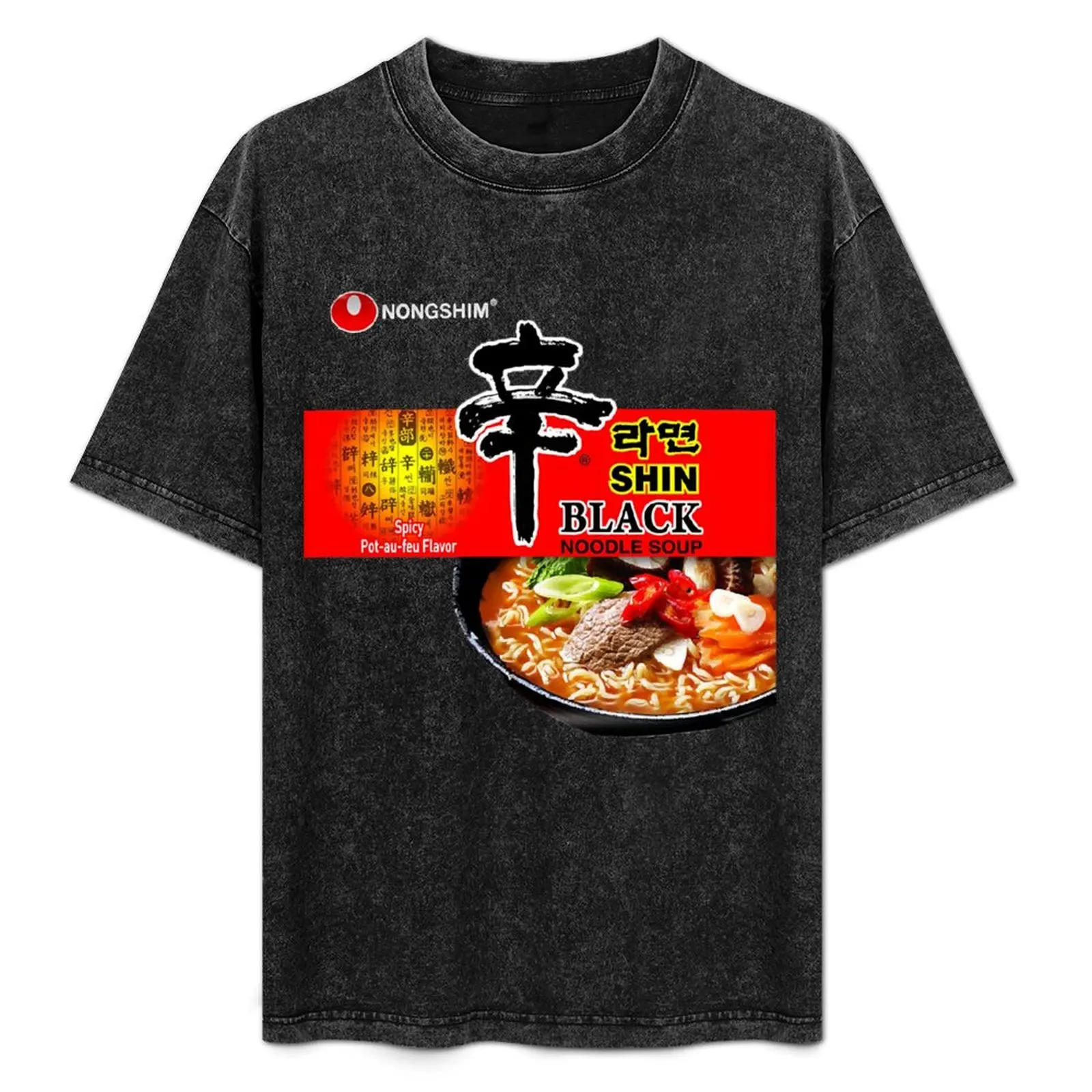 Nongshim - Shin Black Noodles T-Shirt Urban Style Lässiges Kurzarm-Oberteil