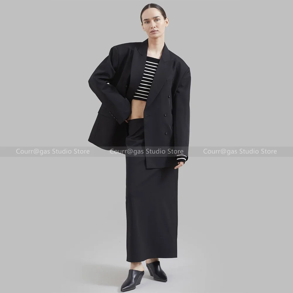 

Minimalist style long-sleeved shirt loose half-body skirt suit women 24 spring and summer premium sense of niche two-piece set