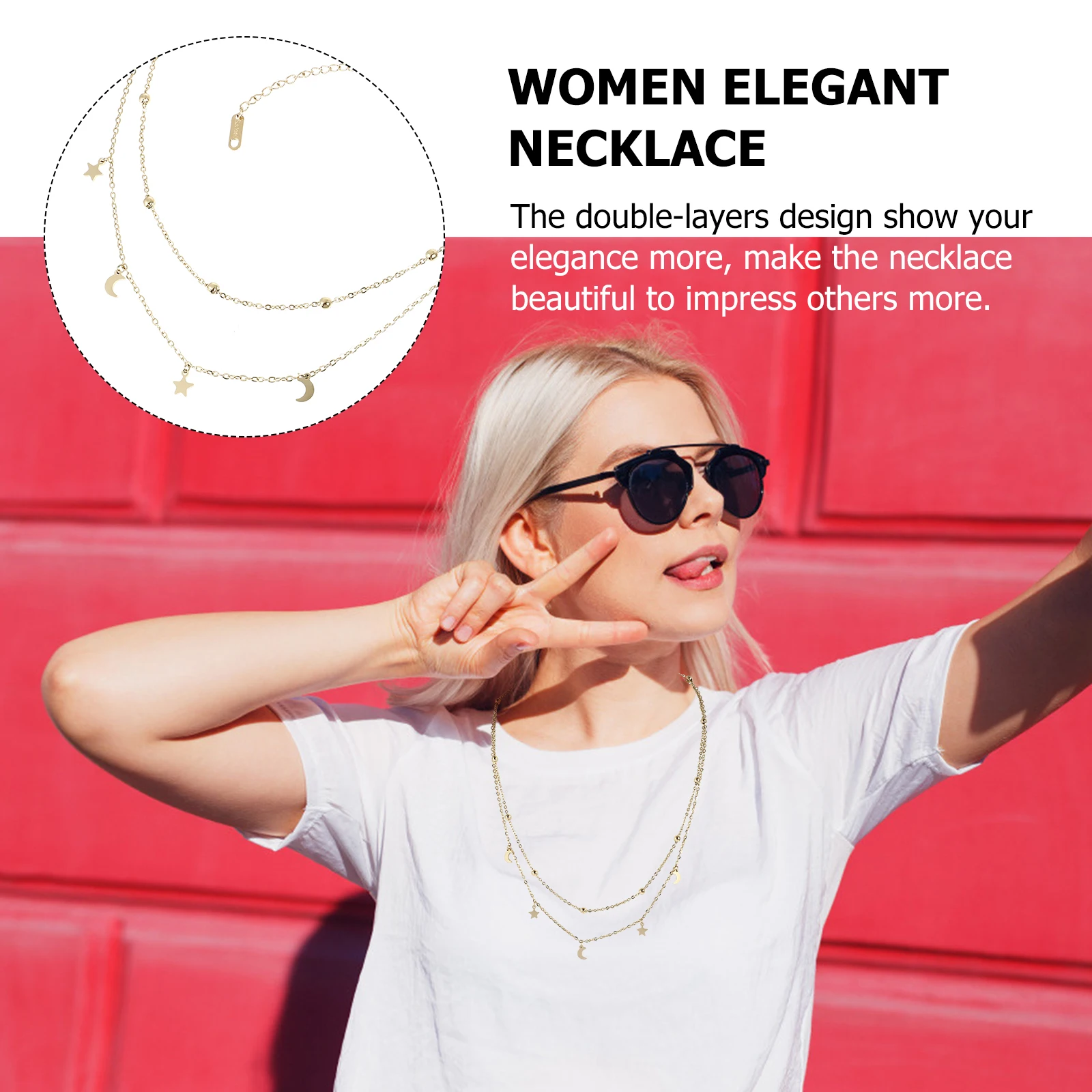 

Female Clavicle Chain Girls Jewelry Choker Necklace for Women Silver Multilayer Pendant