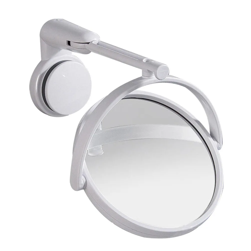 Creative Suction Cup Wall-Mounted Makeup Mirror Simple Style Bathroom Hanging Vanity Mirror Adjustable Position High Definition