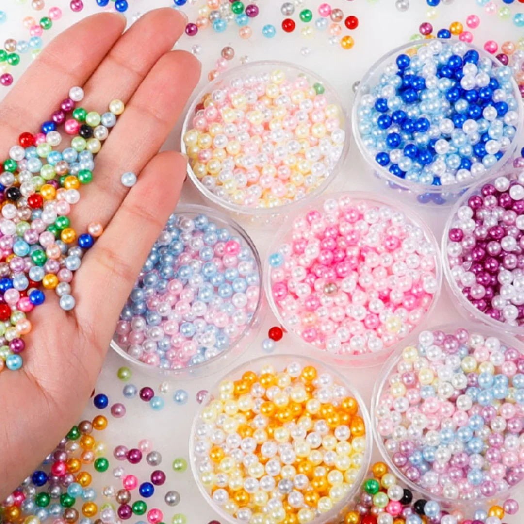 8/6mm Various mixed 6 small bags, 6 colors, acrylic beads, DIY beads, decorative beads, pendants, loose beads, jewelry.