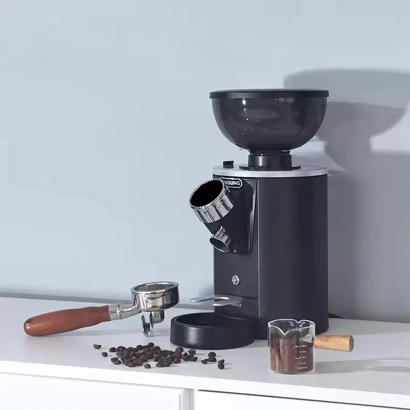Rebarbadora plana de aço inoxidável elétrica, moinho de café expresso comercial, moedor de café automático, 250W, 60mm