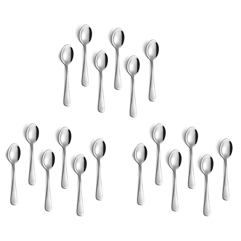 -BABQ 18 Pieces Of Espresso Spoon, 4.7 Inch Stainless Steel Mini Coffee Spoon Dessert Spoon