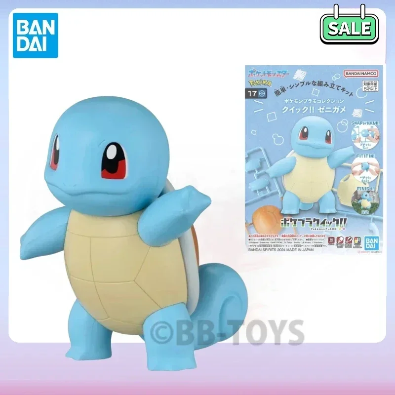 BANDAI-Kit de modèle de figurine d'action Pokmon Plamo Anime, assemblage de figurines d'action, ornements à collectionner, jouets Quick SLaura tle, cadeaux en stock