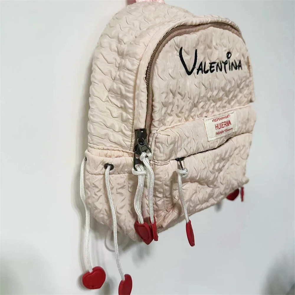 Mochila De moda personalizada para mujer, bolso de hombro de viaje con nombre bordado, bolso de regalo de cumpleaños para niñas