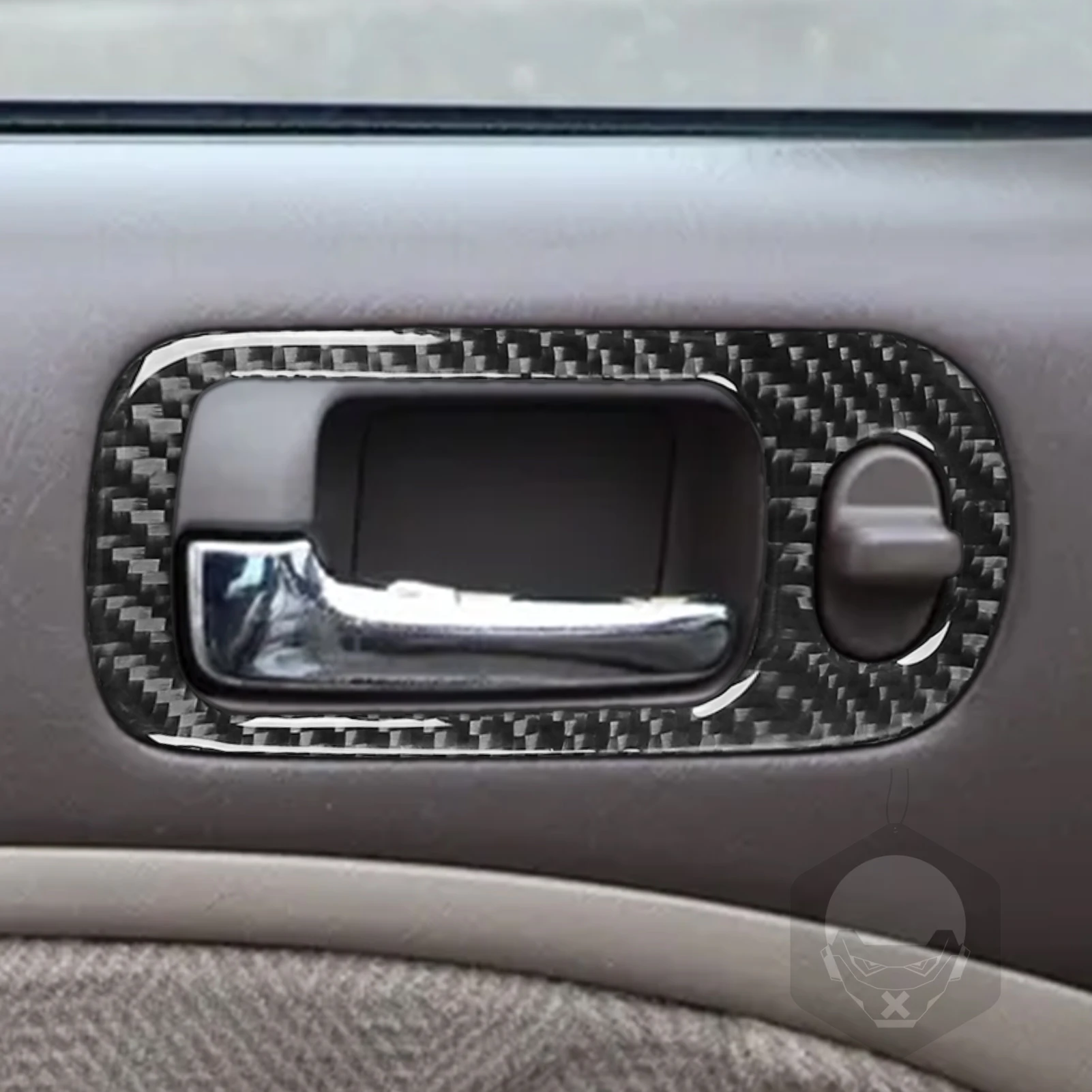 Carbon Fiber Car Accessories Door Handle Frame Modified Interior Trim Cover Sticker For Honda Civic 2001 2002 2003 2004 2005 - view 2