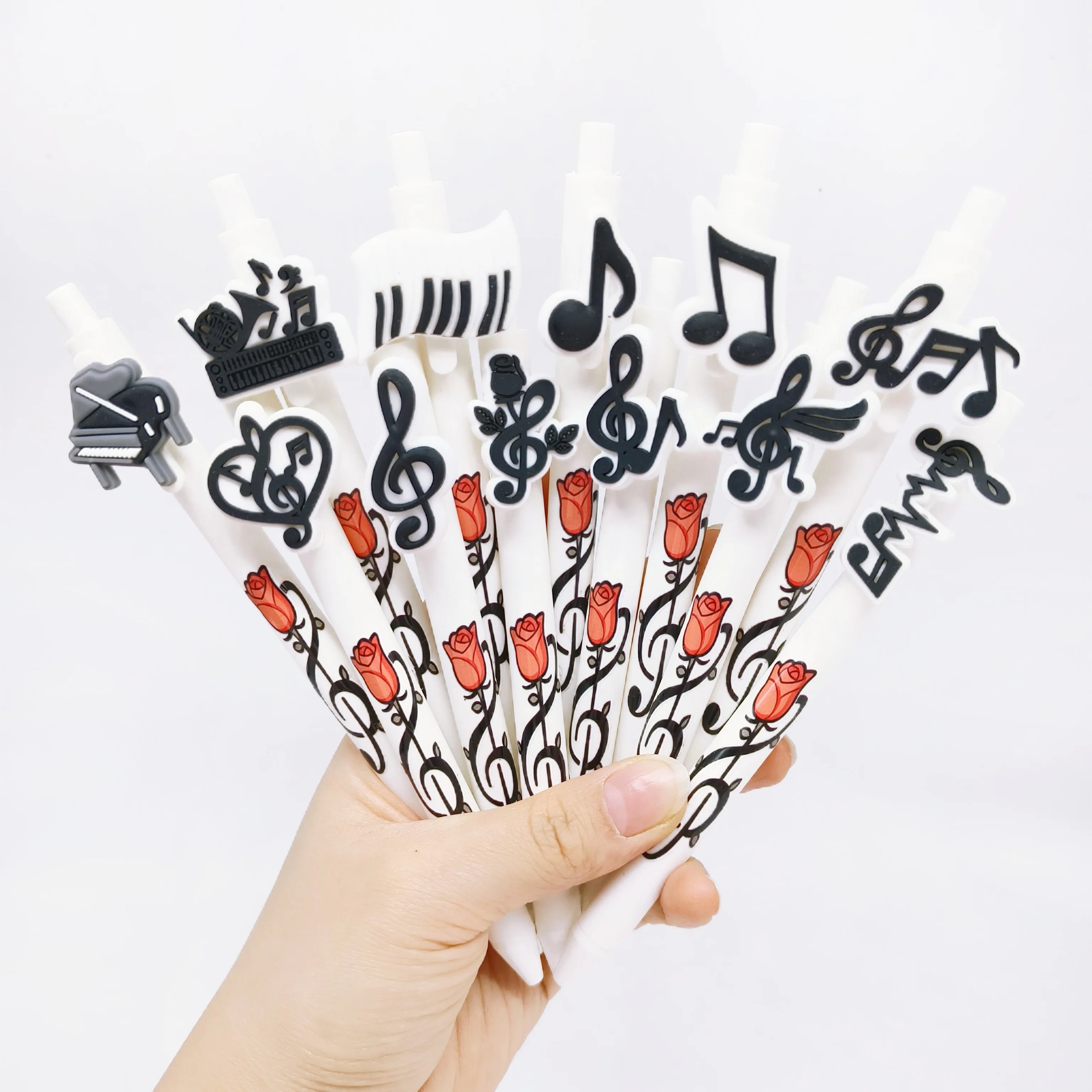 

8pcs/12pcs Creative note symbol design ballpoint pen Love music ballpoint pen Student writing ballpoint pen