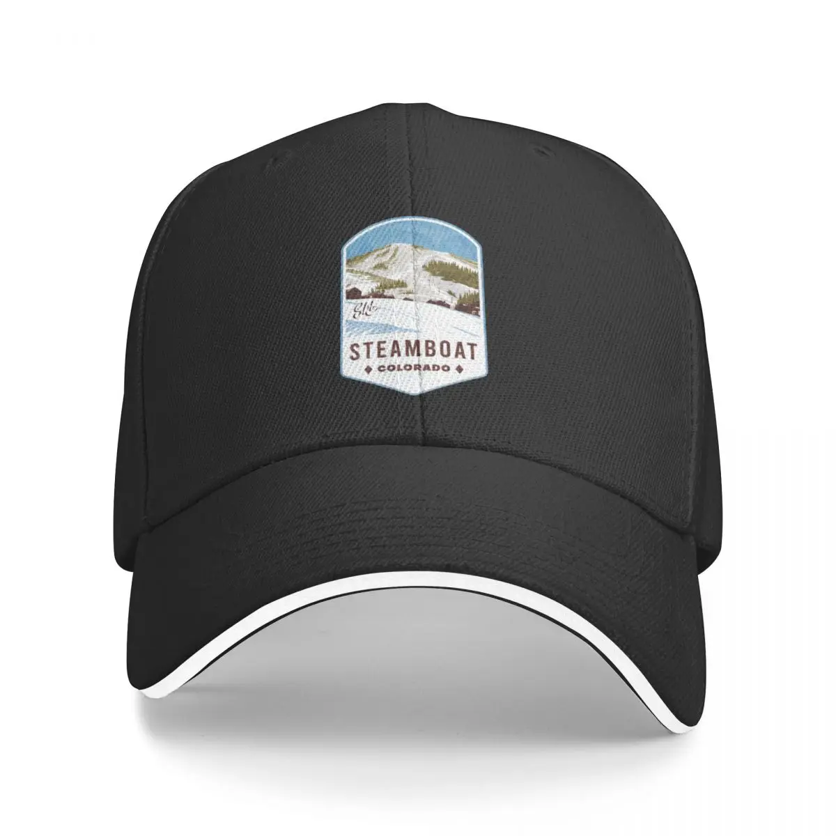 Steamboat Colorado Ski Badge Baseball Cap Sun Cap Rugby Trucker Hats For Men Women's