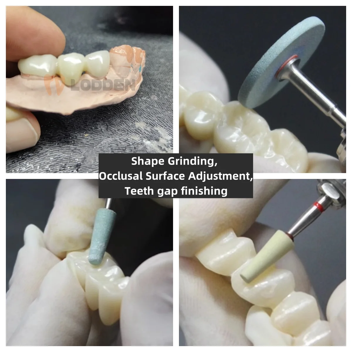 Brocas de polimento de zircônia para laboratório dentário, para zircônia ou emax, grão médio, cerâmica verde, brocas de diamante para grávidas