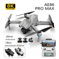 Hot Selling AE86 PRO MAX mini Drone 3-Axis Gimbal Aircraft Quadcopter Professional Obstacle Avoidance 8K HD Dual Camera Dron