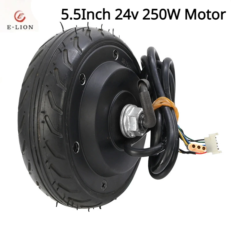 5.5x2 tire& 24v Electric Hub Motor 5.5 inch hub Wheel motor For Electric Folding Scooter Hoverboard Standing Scooter Skatebaord