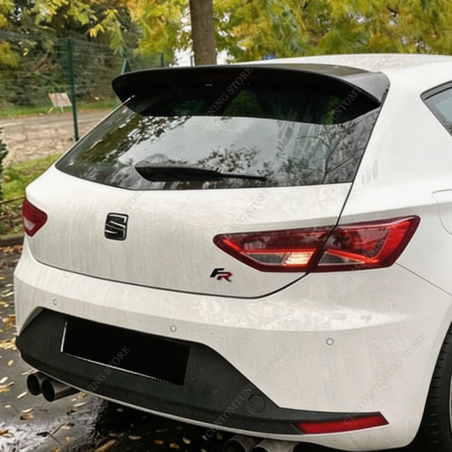 Gloss Black ABS Car Rear Roof Spoiler For Seat Leon MK3 3.5 5F5 SC 2-Door Hatchback TSI TDI Standard 2013-2019 Bodykits Tuning view 2