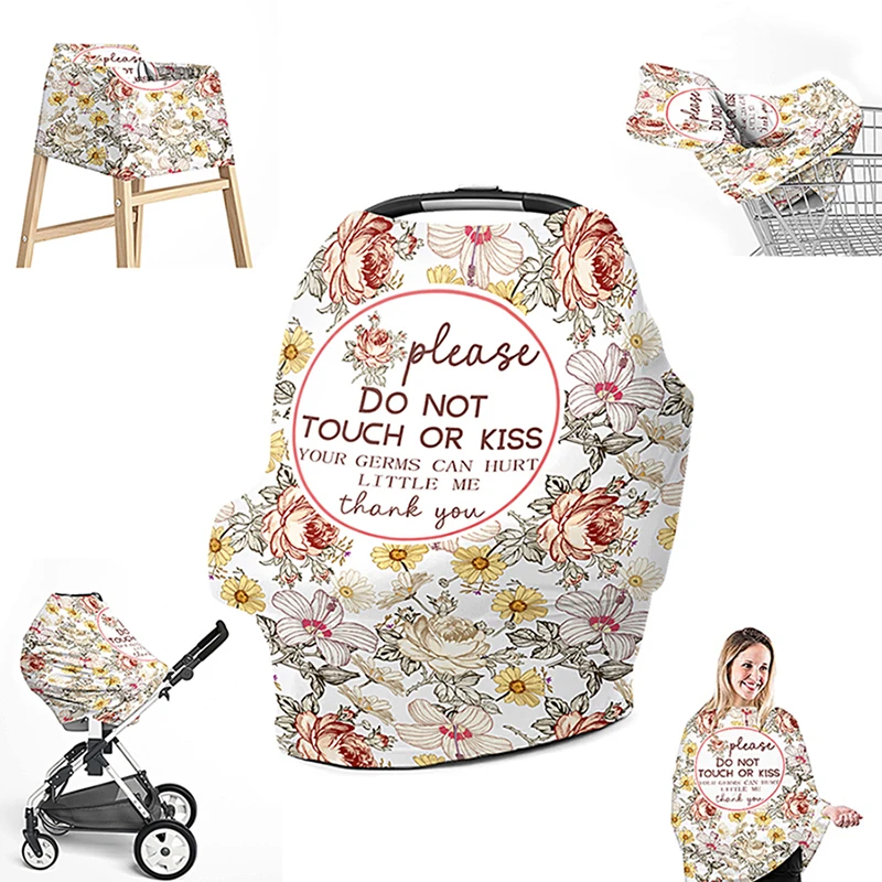 1PC Car Seat Covers Multi-use Breathable Breastfeeding Canopy Cover Infant Stroller Covers for Boys and Girls Shower Gift