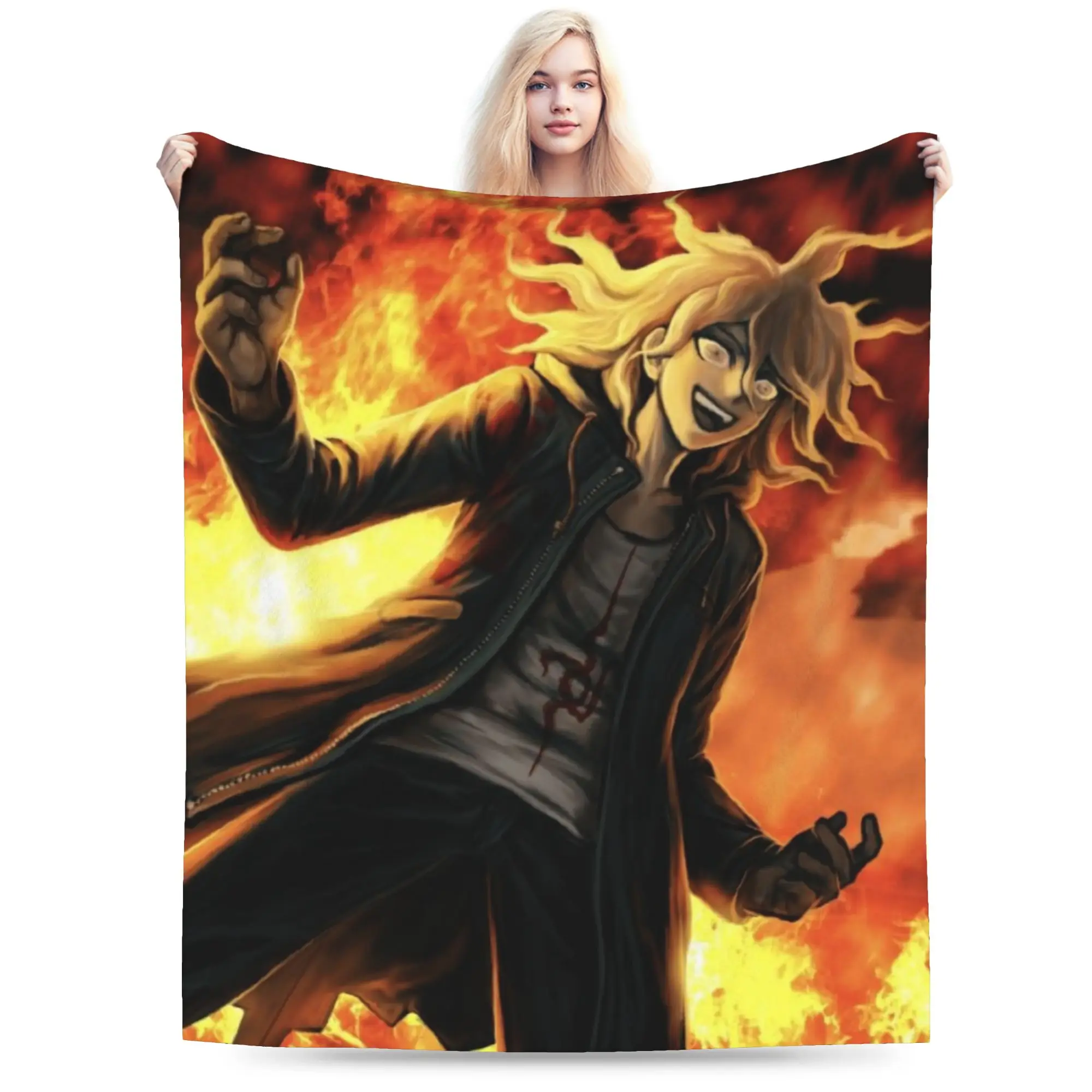 Nagito Komaeda The Ultimate Stuff Blanket Soft Flannel  Throw Blankets Cozy Bedspreads