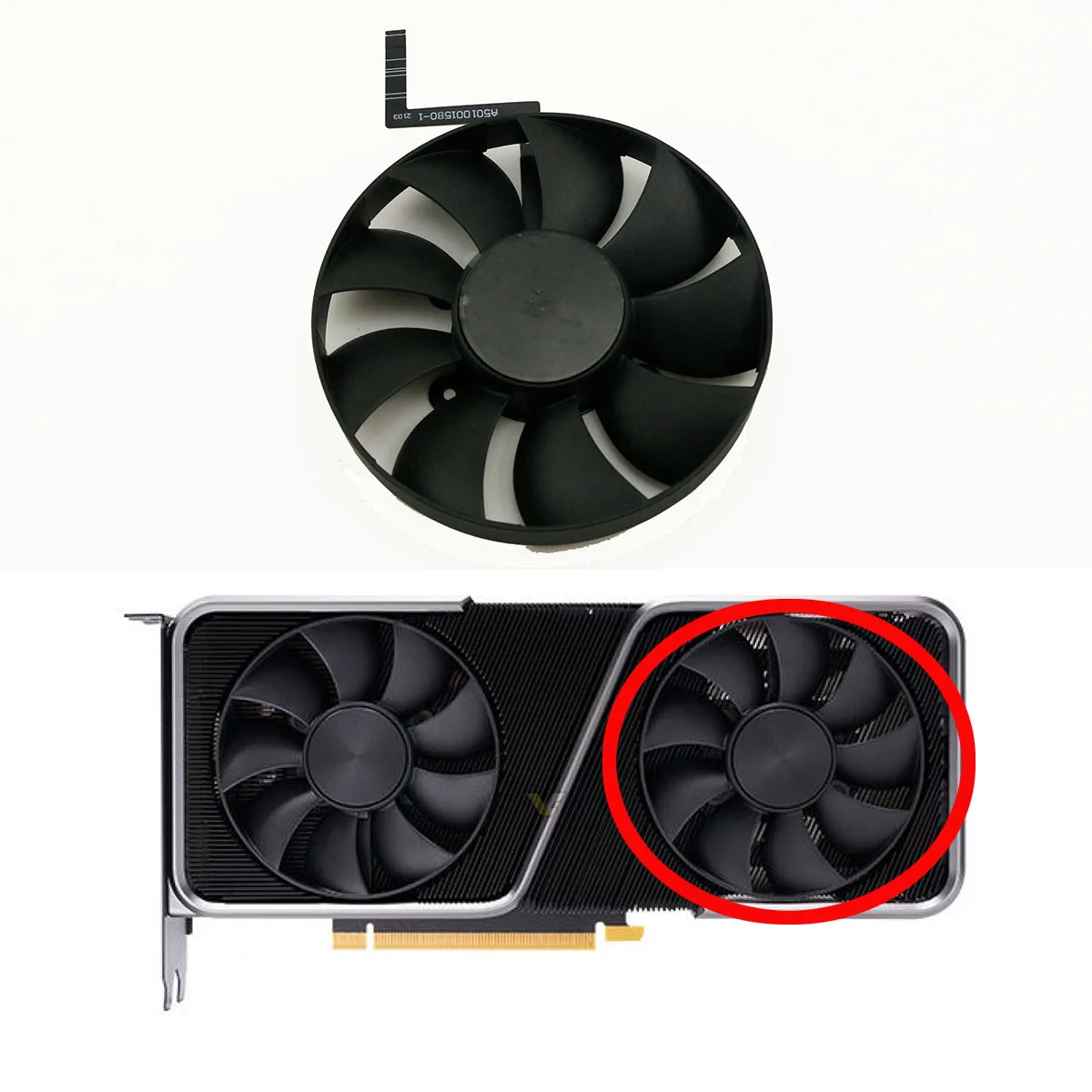 Imagem -03 - Ventilador da Placa Gráfica Nvidia Geforce Rtx 3070 Ventilador Gpu Substituição 85 mm Dapc0815b2up004 Rtx3070 Novo