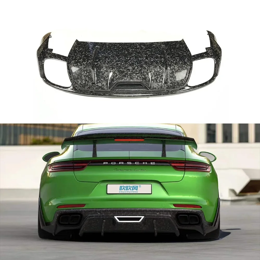 For Porsche Panamera 971 High-quality Genuine Dry Carbon Fiber Rear Bumper Lip Diffuser Rear Spoiler Car Accessories Trim 2