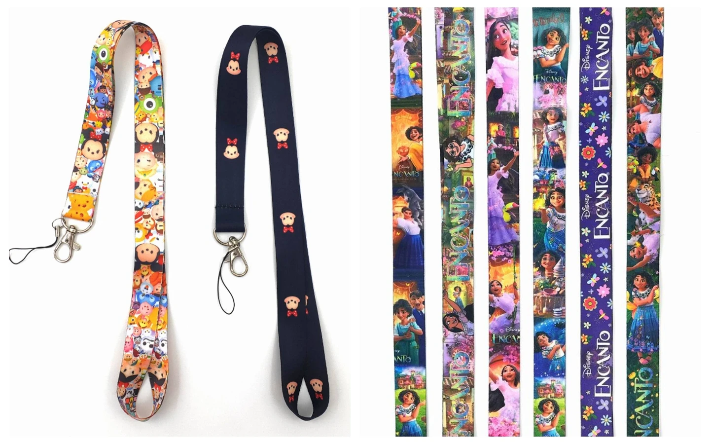 POP MART Disney Mickey Mouse Stitch Key Lanyard ID Badge Holders Animal Phone Neck Straps with Keyring Phone Accessories O1