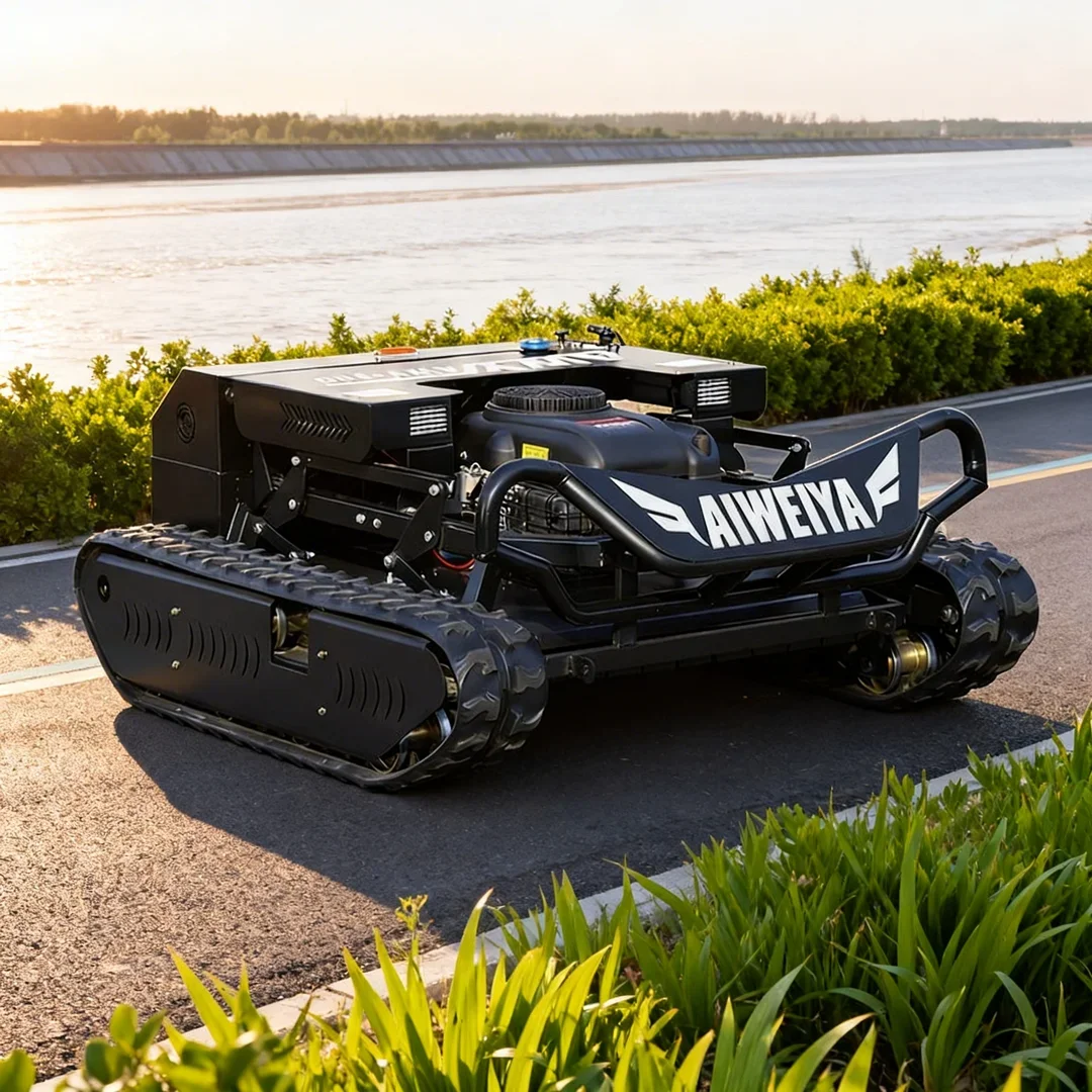 

Customized Tank Robot Remote Control Lawn Mower Agriculture Brush Cutter Garden Grass Cutting Trimmer for Home Use