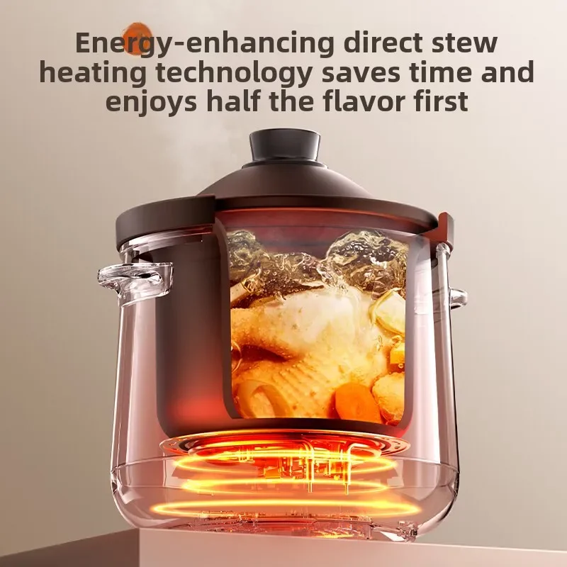 SUPOR Electric Stewpot with Purple Sand Inner Pot 5L Soup Pot for Stewing Soup and Bird's Nest DG50YC887 220v