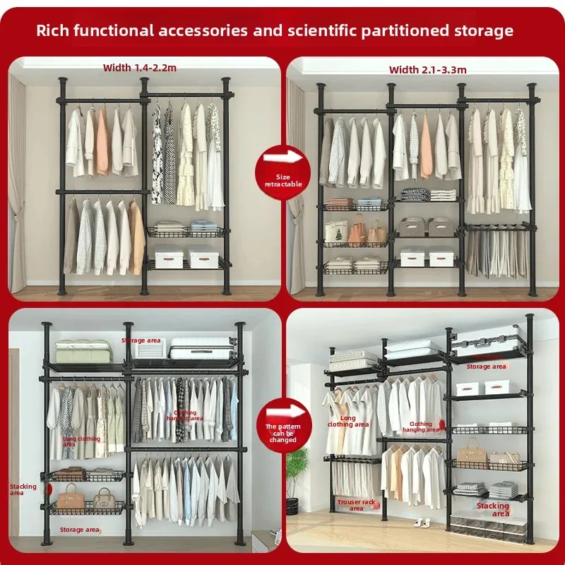 Entrance Hall Living Room Bedroom Furniture Coat Rack Standing Clothes Hanger Storage Organizer With Hooks For Jackets