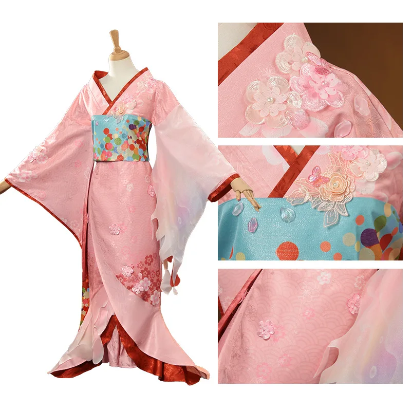 

2026 new Japanese Kimono Dress Woman Sexy Halloween Party Suit Anime Game IdentityⅤMichiko Cosplay Costume