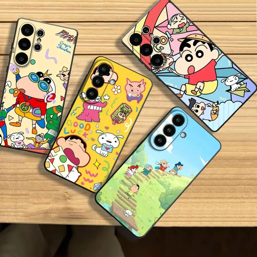 Phone Cover Case for Samsung Galaxy S26 Ultra S25+ S20 Note 20 8 9 10 S23 S25 Plus S26+ S24 S21 FE S10 S9 S24+ Shin-Chans