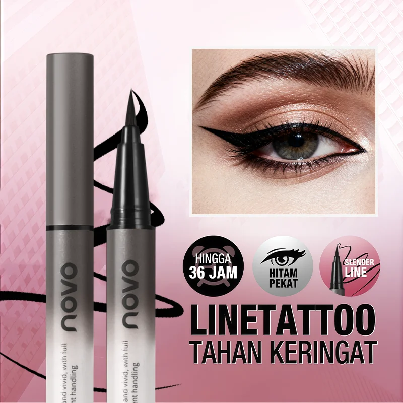 محدد عيون سائل مقاوم للماء، سريع الجفاف، مقاوم للعرق، مقاوم للتلطخ وطويل الأمد، بطانة عالية المصطبغة للمظهر الجريء، #4