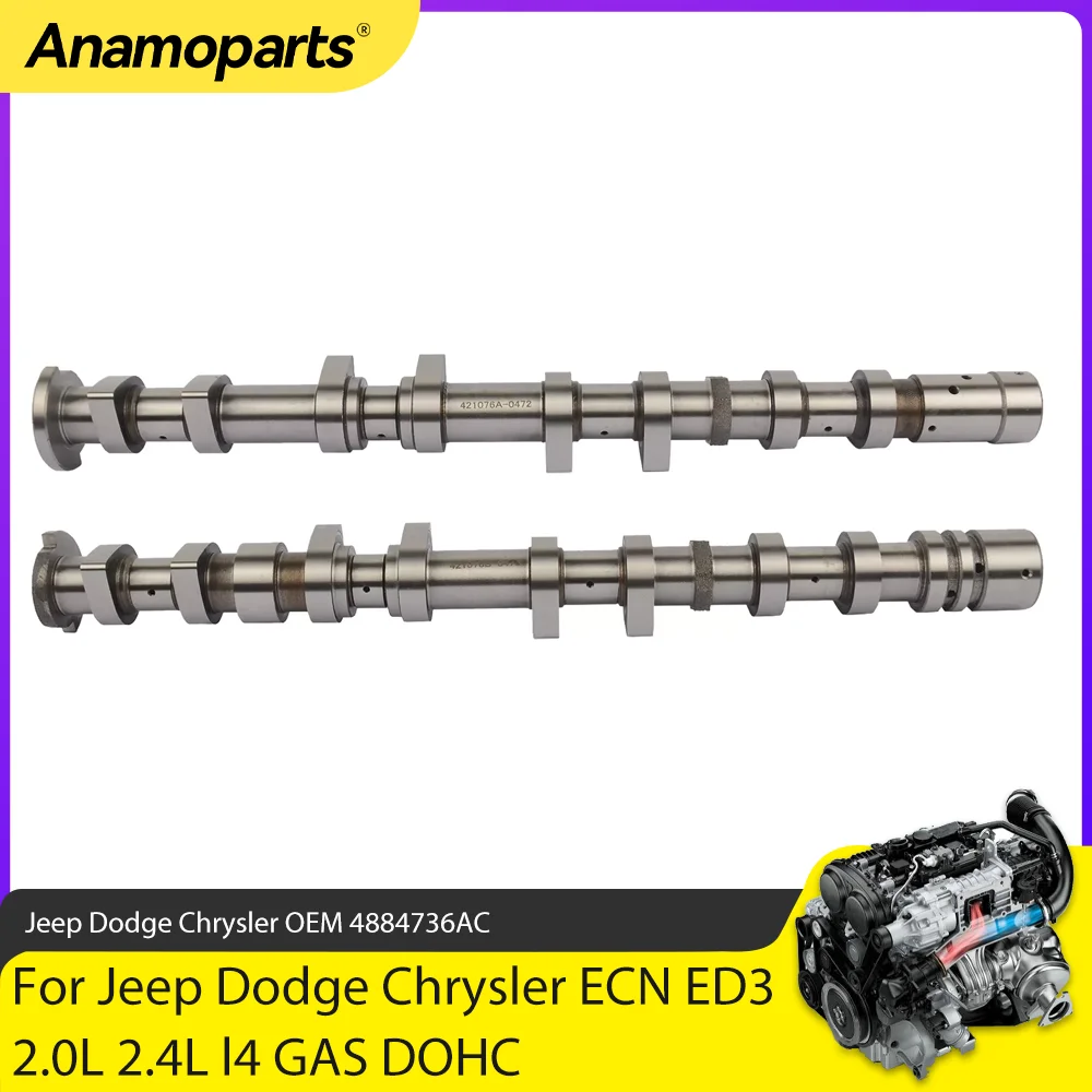 Engine Parts Intake Exhaust Camshaft Fit 2.0 2.4 L For 07-20 Jeep Compass Dodge Journey Avenger Chrysler ECN ED3 2.0L 2.4L GAS